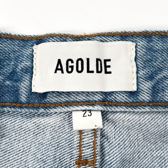 AGOLDE NWT V-Waist Denim Shorts Backbeat Wash Size 23 - Picture 3 of 7